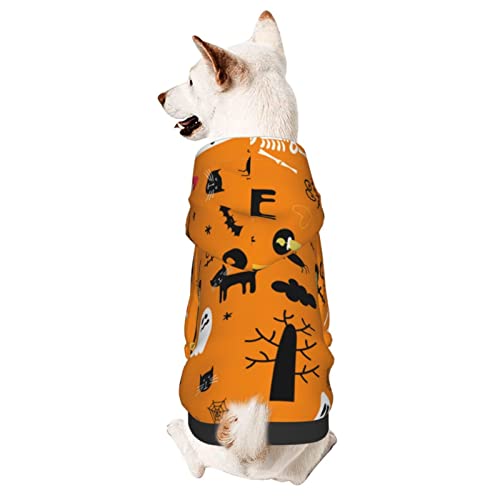 Hund Hoodie, Halloween-Skelett Kapuzenpullis Warme Hunde Kapuzenpulli Atmungsaktiver Kapuzenpulli Für Hunde Für Welpen Mittelgroße Hunde Katze XXL von 321