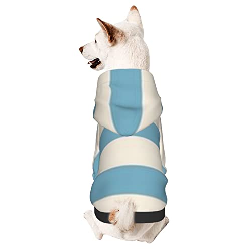 Hund Hoodie, Hellgrüne Weiße Streifen Pet Kleidung Warme Pet Bekleidung Atmungsaktiver Hundekleidung Für Welpen Mittelgroße Hunde Katze S von 321