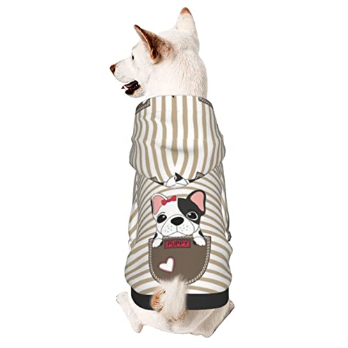 Hund Hoodie, Hund Netter Welpe Haustierbekleidung Warme Pet Kleidung Atmungsaktiver Hundekleidung Für Welpen Mittelgroße Hunde Katze M von 321