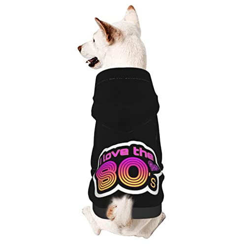Hund Hoodie, Ich Liebe 80Er-Hippie Hoodie Warme Hunde Kleider Atmungsaktiver Kapuzenpulli Für Hunde Für Welpen Mittelgroße Hunde Katze M von 321