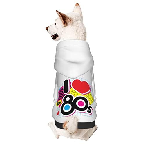 Hund Hoodie, Ich Liebe 80Er-Hippie Hunde Kapuzenpulli Warme Hund Kleidung Atmungsaktiver Hunde Kleider Für Welpen Mittelgroße Hunde Katze XL Hund Hoodie, Ich Liebe 80Er-Hippie Hunde Kapuzenpulli Warme Hund Kleidung Atmungsaktiver Hunde Kleider Für Welpen Mittelgroße Hunde Katze XL von 321