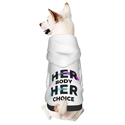 Hund Hoodie, Ihr Körper Ihre Wahl Pro Choice Hundekleidung Warme Hundemantel Atmungsaktiver Haustierbekleidung Für Welpen Mittelgroße Hunde Katze XL von 321