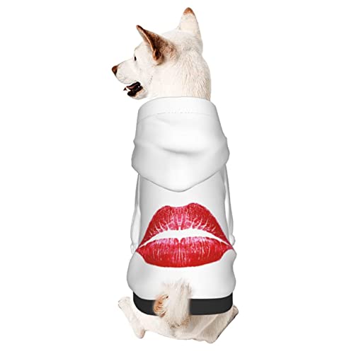 Hund Hoodie, Lippen Drucken Hunde Kapuzenpulli Atmungsaktiver Hundemantel Warme Haustierbekleidung Für Welpen Mittelgroße Hunde Katze L von 321