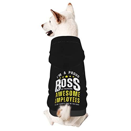 Hund Hoodie, Lustig, Ich Bin EIN Stolzer Chef Von Verdammt Großartigen Mitarbeitern Hund Kleidung Mode Hunde Kapuzenpullis Atmungsaktiver Hundebekleidung Für Welpen Mittelgroße Hunde Katze S von 321