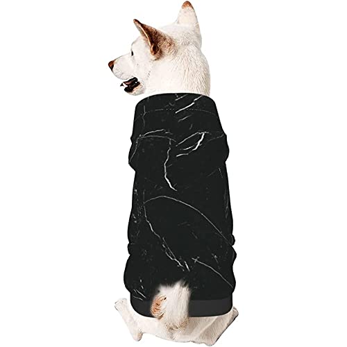 Hund Hoodie, Marmor Schwarz Pet Kleidung Mode Pet Bekleidung Atmungsaktiver Hunde Kleider Für Welpen Mittelgroße Hunde Katze M von 321