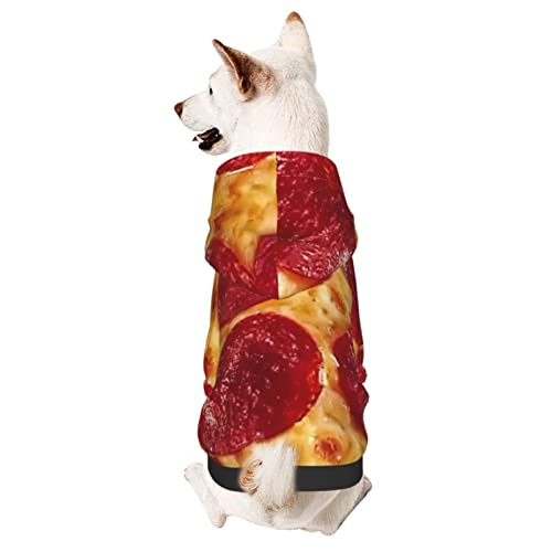 Hund Hoodie, Peperoni Pizza Hunde Kapuzenpullis Mode Hund Kleidung Warme Pet Bekleidung Für Welpen Mittelgroße Hunde Katze XL von 321