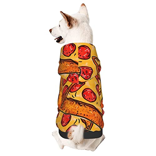 Hund Hoodie, Peperoni Pizza Hundebekleidung Mode Haustierbekleidung Atmungsaktiver Hunde Kapuzenpulli Für Welpen Mittelgroße Hunde Katze XS von 321