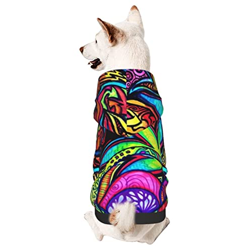 Hund Hoodie, Psychedelische Krawattenfarbe Haustierbekleidung Mode Pet Bekleidung Atmungsaktiver Hundekleidung Für Welpen Mittelgroße Hunde Katze XS Hund Hoodie, Psychedelische Krawattenfarbe Haustierbekleidung Mode Pet Bekleidung Atmungsaktiver Hundekleidung Für Welpen Mittelgroße Hunde Katze XS von 321