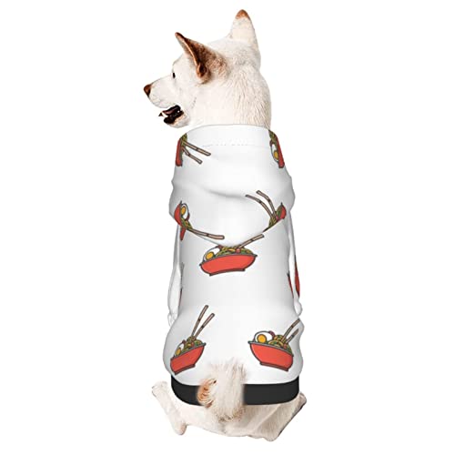Hund Hoodie, Ramen-Nudelsuppe-Muster Haustierbekleidung Warme Haustierkleidung Für Hunde Atmungsaktiver Haustier Kleidung Für Welpen Mittelgroße Hunde Katze L von 321