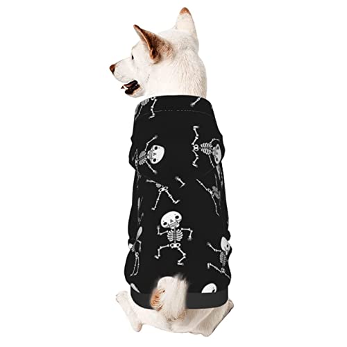 Hund Hoodie, Skelett Haustierkleidung Für Hunde Mode Haustier Kleidung Atmungsaktiver Hoodie Für Welpen Mittelgroße Hunde Katze XS von 321