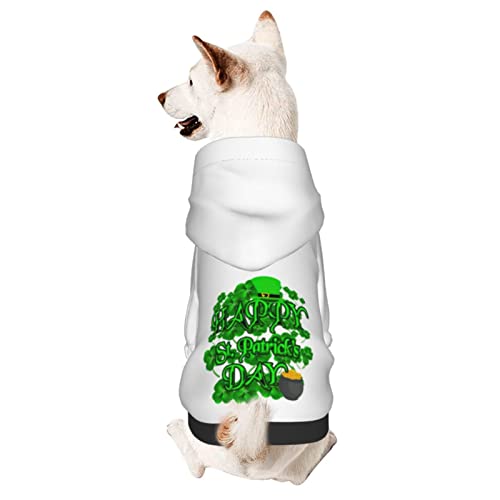 Hund Hoodie, St. Patricks Day Haustier Kleidung Mode Zweibein-Kleidung Atmungsaktiver Kapuzenpullover Für Welpen Mittelgroße Hunde Katze XL von 321