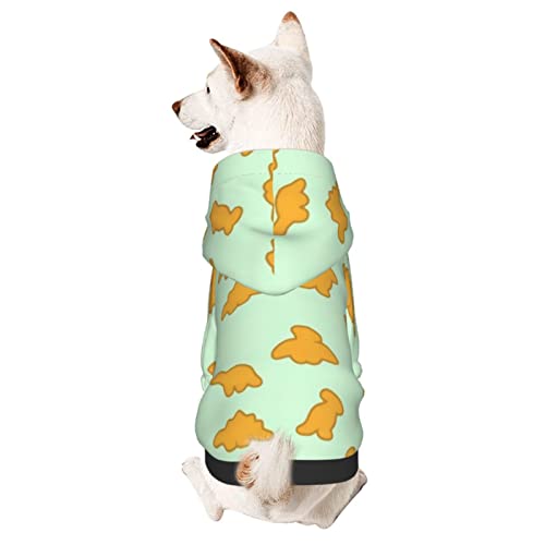 Hund Hoodie, Süße Dinosaurier Chicken Nuggets Hoodie Mode Kapuzenpullover Atmungsaktiver Hundebekleidung Für Welpen Mittelgroße Hunde Katze XXL Hund Hoodie, Süße Dinosaurier Chicken Nuggets Hoodie Mode Kapuzenpullover Atmungsaktiver Hundebekleidung Für Welpen Mittelgroße Hunde Katze XXL von 321