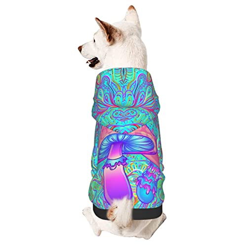 Hund Hoodie, Trippy Pilz Hundekleidung Mode Kapuzenpullover Atmungsaktiver Haustierkleidung Für Hunde Für Welpen Mittelgroße Hunde Katze XS von 321