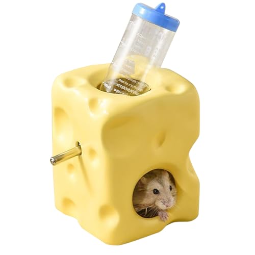 Hamster Wasserspender Keramik Haus Unterschlupf Käseform Wasserflasche Spielzeug Geeignet für Zwerghamster und Sandratten Hamster Wasserspender Keramik Haus Unterschlupf Käseform Wasserflasche Spielzeug Geeignet für Zwerghamster und Sandratten von 3BAO