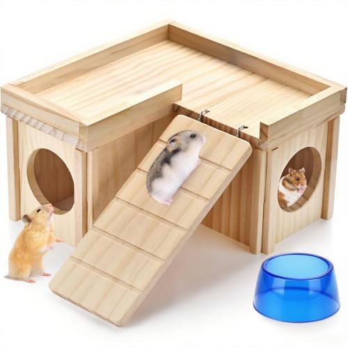 Hamsterversteck aus Holz, Plattform, Holzhaus mit Leiter, Lebensräume, Dekoration, abnehmbares Kleintierkäfig, Zubehör für Ratten, Rennmäuse und andere kleine Haustiere, Hamster, Zwerge, Hamster Hamsterversteck aus Holz, Plattform, Holzhaus mit Leiter, Lebensräume, Dekoration, abnehmbares Kleintierkäfig, Zubehör für Ratten, Rennmäuse und andere kleine Haustiere, Hamster, Zwerge, Hamster von 3BAO