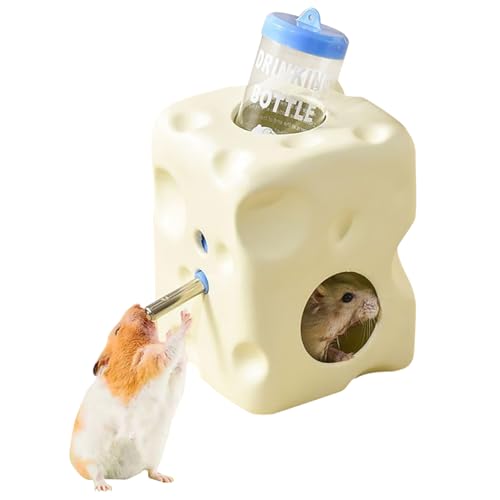 Käsehamster Wasserspender Verdecktes Keramikhaus, Hamsterhaus und Lebensraum, geeignet für Zwerghamster und Sandratten von 3BAO