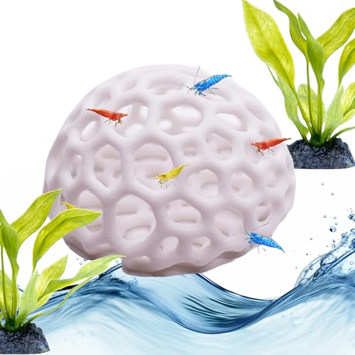 Aquarium Garnelenkuppel Versteck Gitter Design Garnelen Unterschlupf Aquarium Dekoration Aquarium Ornament (Weiß, Groß) von 3DAquaticSolutions