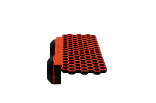 3DReeF Magnetisches Frag-Rack, riffsichere Materialien, für Glas bis zu 16 mm Dicke (Schwarz/Orange, 30 cm) von 3DReeF