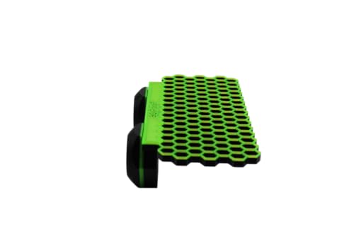 Magnetic Coral Frag Rack für Reef Tanks - Reef Safe Epoxy Adjustable Plug Layout (Neon Grün/Schwarz, 40 cm) von 3DReeF