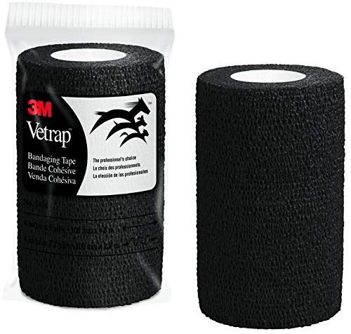 3M Vetrap Bandagierband, 10,2 cm x 4,5 m, Schwarz, 1 Rolle von 3M