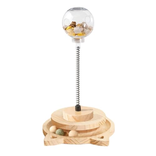 3MNSCD Katzenball-Spielzeug, Leckerli-Spender, Spielzeug mit Katzenminze, Rollbahnball, interaktives Katzenspielzeug, Indoor-Kätzchen, Katzenfutterspielzeug, Massivholz-Futterball (für größere 3MNSCD Katzenball-Spielzeug, Leckerli-Spender, Spielzeug mit Katzenminze, Rollbahnball, interaktives Katzenspielzeug, Indoor-Kätzchen, Katzenfutterspielzeug, Massivholz-Futterball (für größere von 3MNSCD