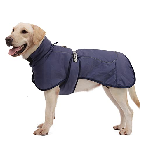 Verdickte Hunde-Winterjacke für Haustiere, kaltes Wetter, warm, winddicht, Schneeanzug, Outdoor-Bekleidung für mittelgroße und große Hunde (XX-Large, Marineblau) von 3MNSCD