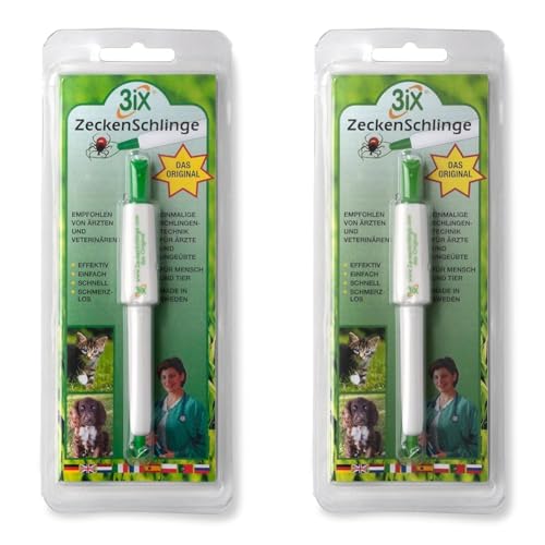 3ix Zeckenschlinge - zuverlässige Methode zur Zeckenentfernung (Packung mit 2) von 3iX