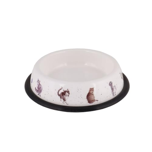 Wrendale Designs Katzen-Fressnapf aus hochwertig verzinktem Stahl mit Rasse Mietze-Katzen Illustrationen von der britischen Künstlerin Hannah Dale rundum ca. 200ml Fassungsvermögen Wrendale Designs Katzen-Fressnapf aus hochwertig verzinktem Stahl mit Rasse Mietze-Katzen Illustrationen von der britischen Künstlerin Hannah Dale rundum ca. 200ml Fassungsvermögen von 440s
