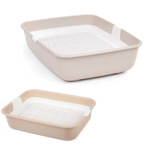4BIG.fun Set Katzentoilette mit Reinigungssieb und Erste Schalentoilette für Kätzchen Katzenbabys Kaninchen Katzenklo Reinigungssieb Beige 4BIG.fun Set Katzentoilette mit Reinigungssieb und Erste Schalentoilette für Kätzchen Katzenbabys Kaninchen Katzenklo Reinigungssieb Beige von 4BIG.fun