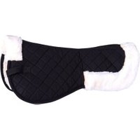 4Horses Sattelpad Basic Kunstfell schwarz WB (Warmblut) von 4Horses