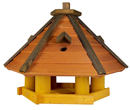 Vogelhaus zum Aufhängen - Vogelfutterhaus ohne Ständer - Futterhaus für Vögel - Vogelhäuser aus Holz - robuster Vogelhäuschen für Garten und Balkon - 44x60x39,5 cm von 4IQ Group