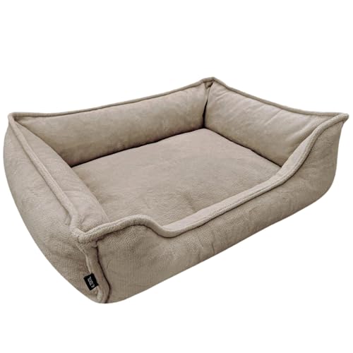 4L Textil IRIS Orthopädisches Hundebett Premium-LINE Hundekorb für kleine Hunde orthopädisch Kuscheliges Hundebett mit Bezug Memory Foam von 4L Textil