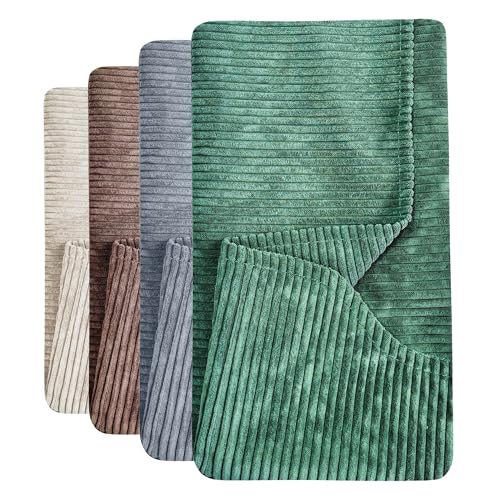 4L Textil Kuscheliges Hundebett aus Cord Hugo Premium-LINE Hundekörbchen für kleine Hunde Bezug abnehmbar und waschbar Hundesofa flauschig (Dunkelbraun(Ersatzbezug),60x40 cm) von 4L Textil