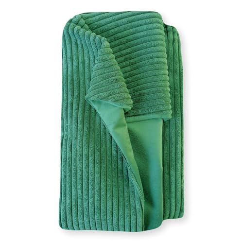4L Textil Molly Kuscheliges Cord Hundebett Grün Hundekorb mittelgroße Hunde Cord Hundekissen flauschig Hundekörbchen Cord Grün (100x80 cm, Grün(Ersatzbezug)) von 4L Textil