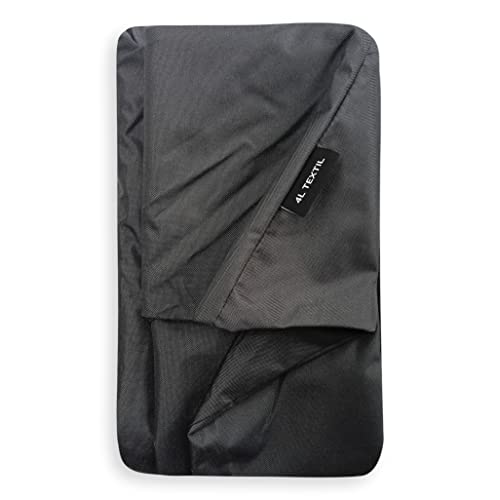 4L Textil Koko Wasserabweisendes Hundebett Bezug abnehmbar und waschbar Hundekorb mittelgroße Hunde Hundekissen flauschig Hundekörbchen Hundesofa (Ersatzbezug(100x80 cm), Grau) von 4L Textil