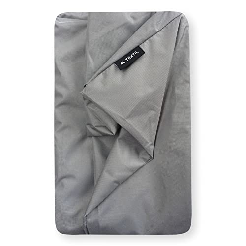 4L Textil Koko Wasserabweisendes Hundebett Bezug abnehmbar und waschbar Hundekorb mittelgroße Hunde Hundekissen flauschig Hundekörbchen Hundesofa (Ersatzbezug(100x80 cm), Grau) von 4L Textil