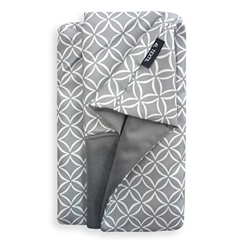 4L Textil OTTO Kuscheliges Hundebett Bezug abnehmbar und waschbar Hundekorb mittelgroße Hunde Hundekissen flauschig Hundekörbchen Hundesofa (Ersatzbezug(100x80 cm), Grau) von 4L Textil