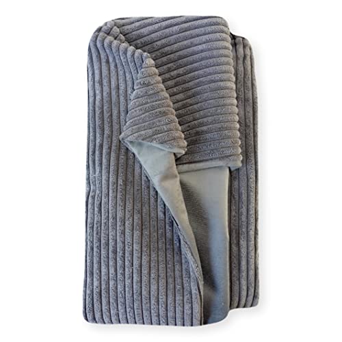 4L Textil Molly Kuscheliges Hundebett Bezug abnehmbar und waschbar Hundekorb mittelgroße Hunde Hundekissen flauschig Hundekörbchen Hundesofa (Ersatzbezug(80x60 cm), Grau) von 4L Textil
