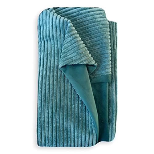 4L Textil Molly Kuscheliges Hundebett Bezug abnehmbar und waschbar Hundekorb mittelgroße Hunde Hundekissen flauschig Hundekörbchen Hundesofa (Ersatzbezug(80x60 cm), Türkis) von 4L Textil