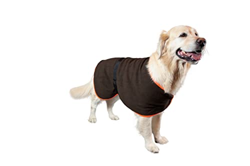 HUBERTUS Hunde Fleece Abschwitzdecke Trocken Mantel mit Membrane Drückjagd Entenjagd Wasserarbeit (XL) von 4adventures