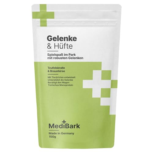 MediBark Gelenke & Hüfte | Leckerli für gesunde Knochen & Mobilität | Unterstützt Gelenkbeweglichkeit | Glutenfrei & Zuckerfrei | Hilft bei Hüftproblemen | Mit Teufelskralle & Braunhirse | 150g von 4barks