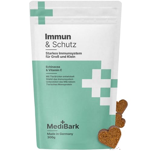 MediBark Immun & Schutz - Hundeleckerli mit Echinacea & Vitamin C - fördert Abwehrkräfte - Glutenfrei & Zuckerfrei - tägliche Vitamine & Antioxidantien - Leckerlis für Hunde - 225 Stück MediBark Immun & Schutz - Hundeleckerli mit Echinacea & Vitamin C - fördert Abwehrkräfte - Glutenfrei & Zuckerfrei - tägliche Vitamine & Antioxidantien - Leckerlis für Hunde - 225 Stück von 4barks