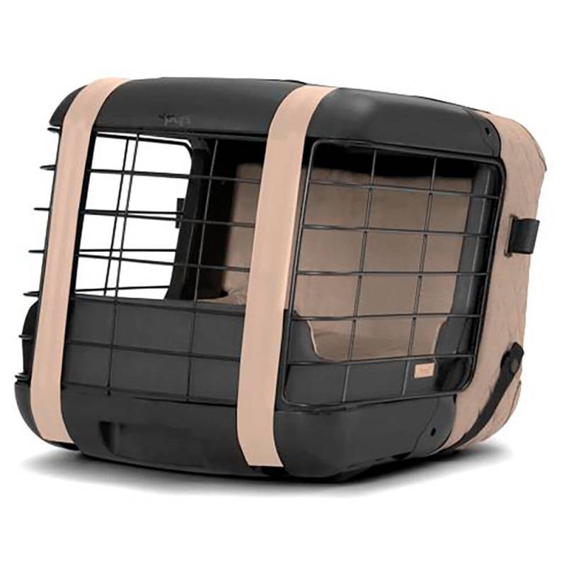 4pets® Hunde-Transportbox Caree shifting sand, Maße: ca. 50 x 46,5 x 46,5 cm von 4pets