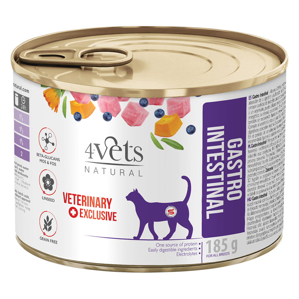 4Vets Natural Katze Gastro Intestinal - 12 x 185 g von 4vets