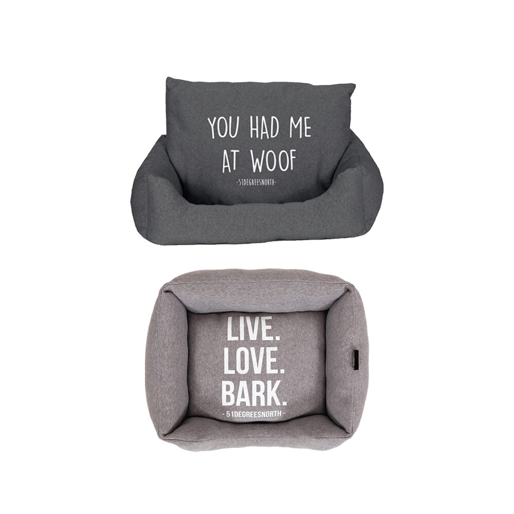 51 Degrees North Pullover Weichbettung - Live Love Bark - L - 90 x 70 cm von 51 Degrees North