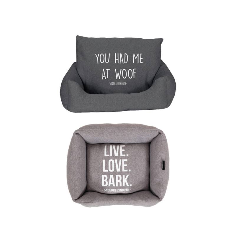 51 Degrees North Pullover Weichbettung - Live Love Bark - L - 90 x 70 cm von 51 Degrees North