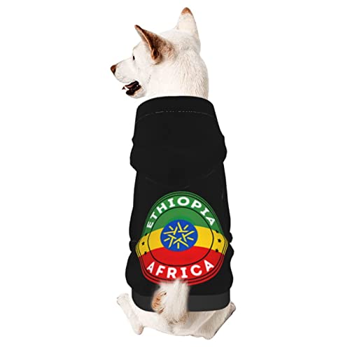 Hund Hoodie, Äthiopien-Flagge Kapuzenpullis Warme Hund Kleidung Mode Hundemantel Für Welpen Mittelgroße Hunde Katze XS von 550