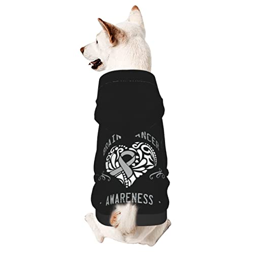 Hund Hoodie, Bewusstsein Für Hirntumoren Kapuzenpullover Atmungsaktiver Kapuzenpulli Für Hunde Mode Kapuzenpullis Für Welpen Mittelgroße Hunde Katze M von 550