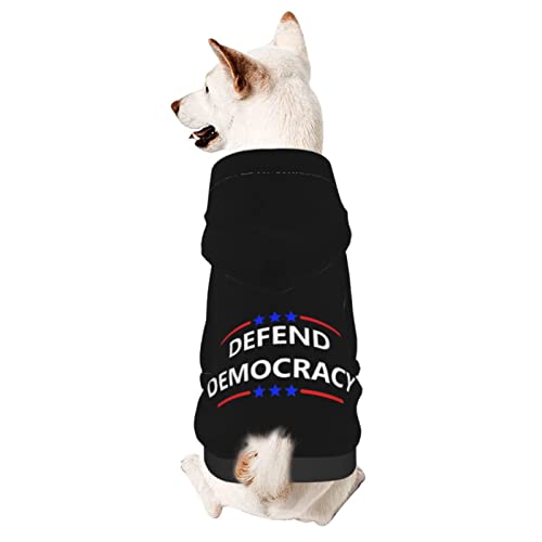 Hund Hoodie, Demokratie Verteidigen Haustier Welpen Hunde Hoodie Warme Hundekleidung Atmungsaktiver Zweibein-Kleidung Für Welpen Mittelgroße Hunde Katze L von 550