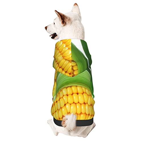 Hund Hoodie, Frisches Reifes Maiskolben-Muster Haustierkleidung Für Hunde Atmungsaktiver Haustier Kleidung Warme Pet Bekleidung Für Welpen Mittelgroße Hunde Katze M von 550